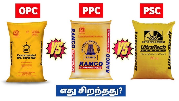 OPC or PPC or PSC cements